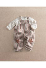 
                        
                          Load image into Gallery viewer, Mamas &amp; Papas Stripe Dungaree Set - 2 Piece
                        
                      