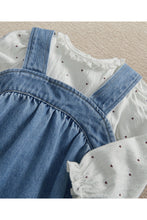 
                        
                          Load image into Gallery viewer, Mamas &amp; Papas Denim Pinny Dress &amp; Heart Bodysuit Set
                        
                      