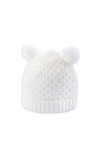 
                        
                          Load image into Gallery viewer, Mamas &amp; Papas Rib Knit Hat &amp; Pom Poms - White
                        
                      
