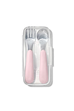 
                        
                          Load image into Gallery viewer, OXO Tot On-The-Go Fork And Spoon Set Blossom - Online Exclusive
                        
                      