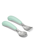 
                        
                          Load image into Gallery viewer, OXO Tot On-The-Go Fork And Spoon Set Opal - Online Exclusive
                        
                      