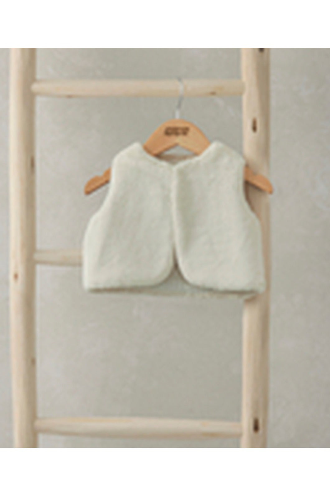 Mamas Papas Faux Fur Gilet Cream Online mothercare