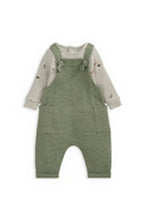 
                        
                          Load image into Gallery viewer, Mamas &amp; Papas Dungarees &amp; Bodysuit Outfit Set - Green
                        
                      