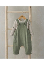 
                        
                          Load image into Gallery viewer, Mamas &amp; Papas Dungarees &amp; Bodysuit Outfit Set - Green
                        
                      