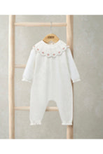 
                        
                          Load image into Gallery viewer, Mamas &amp; Papas Embroidered-Knit Collar Romper
                        
                      