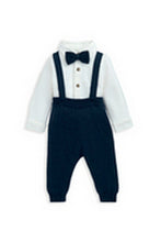 
                        
                          Load image into Gallery viewer, Mamas &amp; Papas Bow Tie, Braces, Bodysuit &amp; Trousers Outfit Set
                        
                      