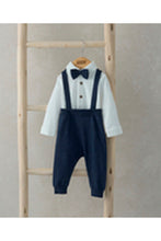 
                        
                          Load image into Gallery viewer, Mamas &amp; Papas Bow Tie, Braces, Bodysuit &amp; Trousers Outfit Set
                        
                      