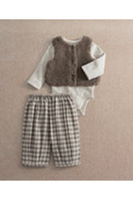 
                        
                          將圖片載入圖庫檢視器 Mamas &amp; Papas Borg Waistcoat with Bodysuit &amp; Trousers Outfit
                        
                      