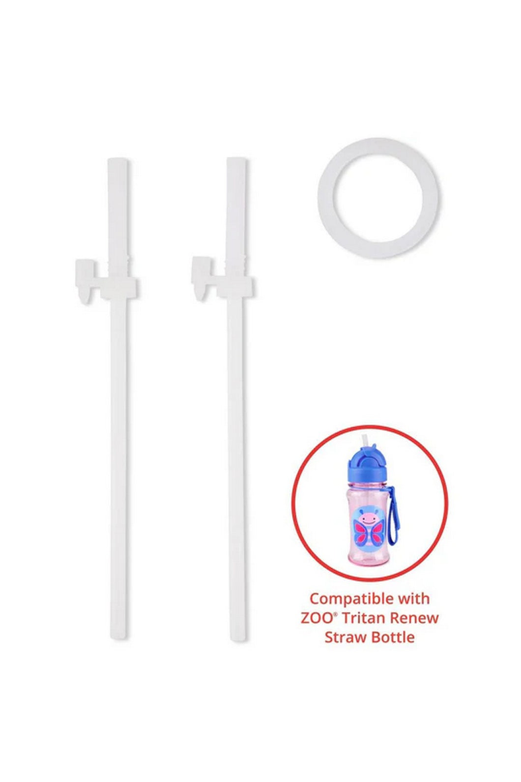 Skip Hop Zoo Tritan Renew Extra Straws 2Pk - Online Exclusive