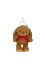 
                        
                          Load image into Gallery viewer, Snuggle Bunnies Penelope Keyring - Toffee with ribbon
                        
                      