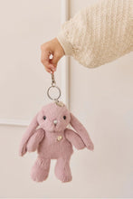 
                        
                          Load image into Gallery viewer, Snuggle Bunnies Penelope Keyring - Periwinkle Front - right hand hold bunny
                        
                      