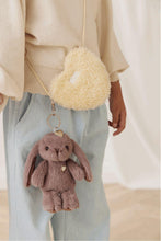 
                        
                          Load image into Gallery viewer, Snuggle Bunnies Penelope Keyring color in Spice keyring hook with heart bag
                        
                      