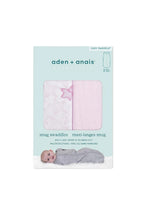
                        
                          將圖片載入圖庫檢視器 Aden Anais Essentials Newborn Snug Swaddle 2 Pack Twinkling Star Pink 1
                        
                      