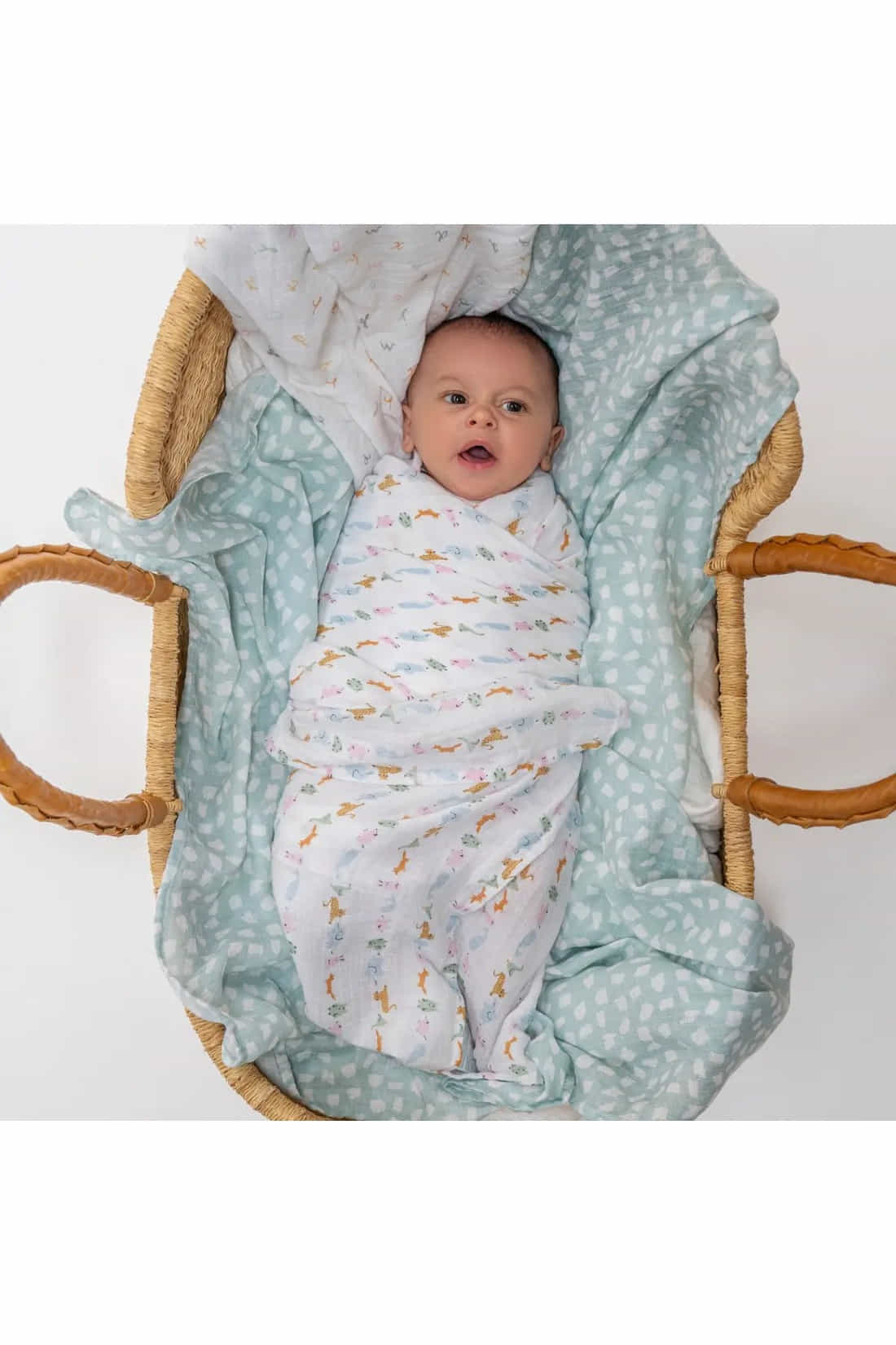 Aden + Anais Essentials Cotton Muslin Swaddles Alphabet Animals 4