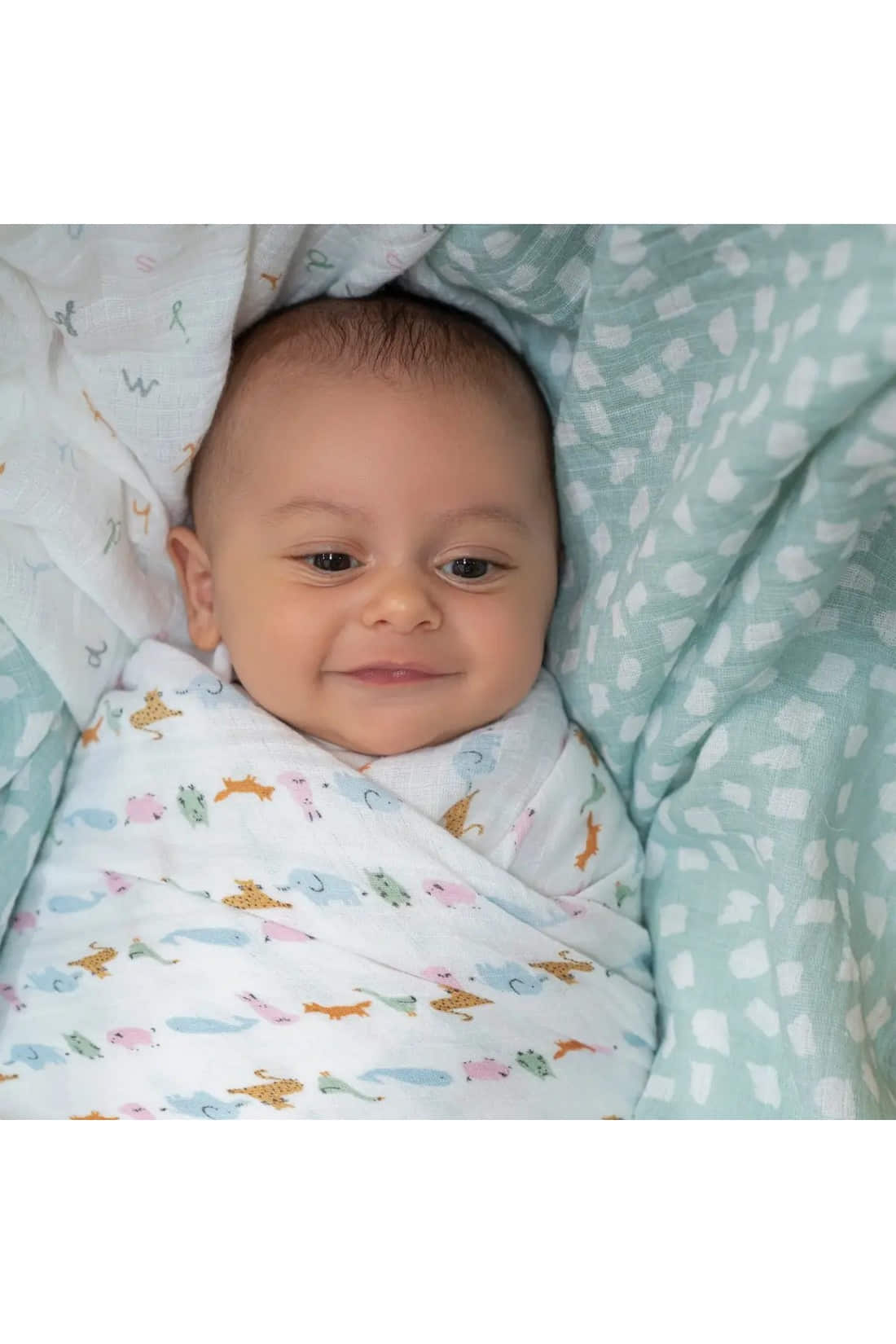 Aden + Anais Essentials Cotton Muslin Swaddles Alphabet Animals 4