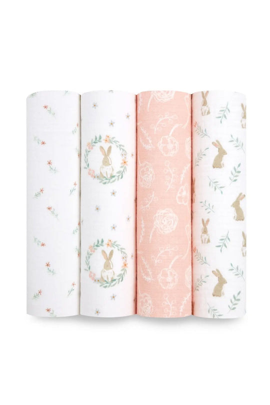 Aden Anais Essentials Cotton Muslin Swaddles Blushing Bunnies 4 Pack Online mothercare mothercare hong kong