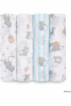 
                        
                          Load image into Gallery viewer, Aden + Anais Essentials Cotton Muslin Swaddles Dumbo New Heights - 4 Pack 1
                        
                      