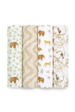
                        
                          Load image into Gallery viewer, Aden + Anais Essentials Cotton Muslin Swaddles Tanzania - 4 Pack 1
                        
                      