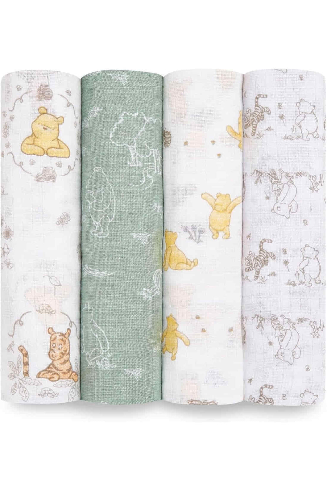 Aden + Anais Essentials Cotton Muslin Swaddles Winnie + Friends - 4 Pack 1