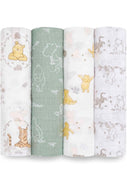 Aden + Anais Essentials Cotton Muslin Swaddles Winnie + Friends - 4 Pack 1