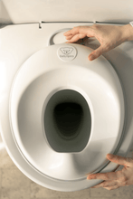 
                        
                          Load image into Gallery viewer, BabyBjörn Toilet Trainer White/Grey
                        
                      