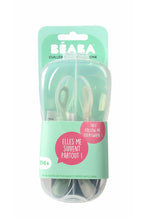 
                        
                          Load image into Gallery viewer, Beaba 2nd Stage Silicone Spoon 2pcs With Case Velvet Grey Sage Green 4
                        
                      