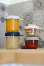 
                        
                          Load image into Gallery viewer, Beaba Glass Baby Food Storage Containers Set Of 4 - Pink 7
                        
                      