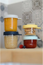 
                        
                          Load image into Gallery viewer, Beaba Glass Baby Food Storage Containers Set Of 4 - Yellow 7
                        
                      