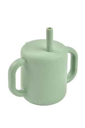 Beaba Silicone Straw Cup Sage Green 1