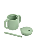 
                        
                          Load image into Gallery viewer, Beaba Silicone Straw Cup Sage Green 3
                        
                      