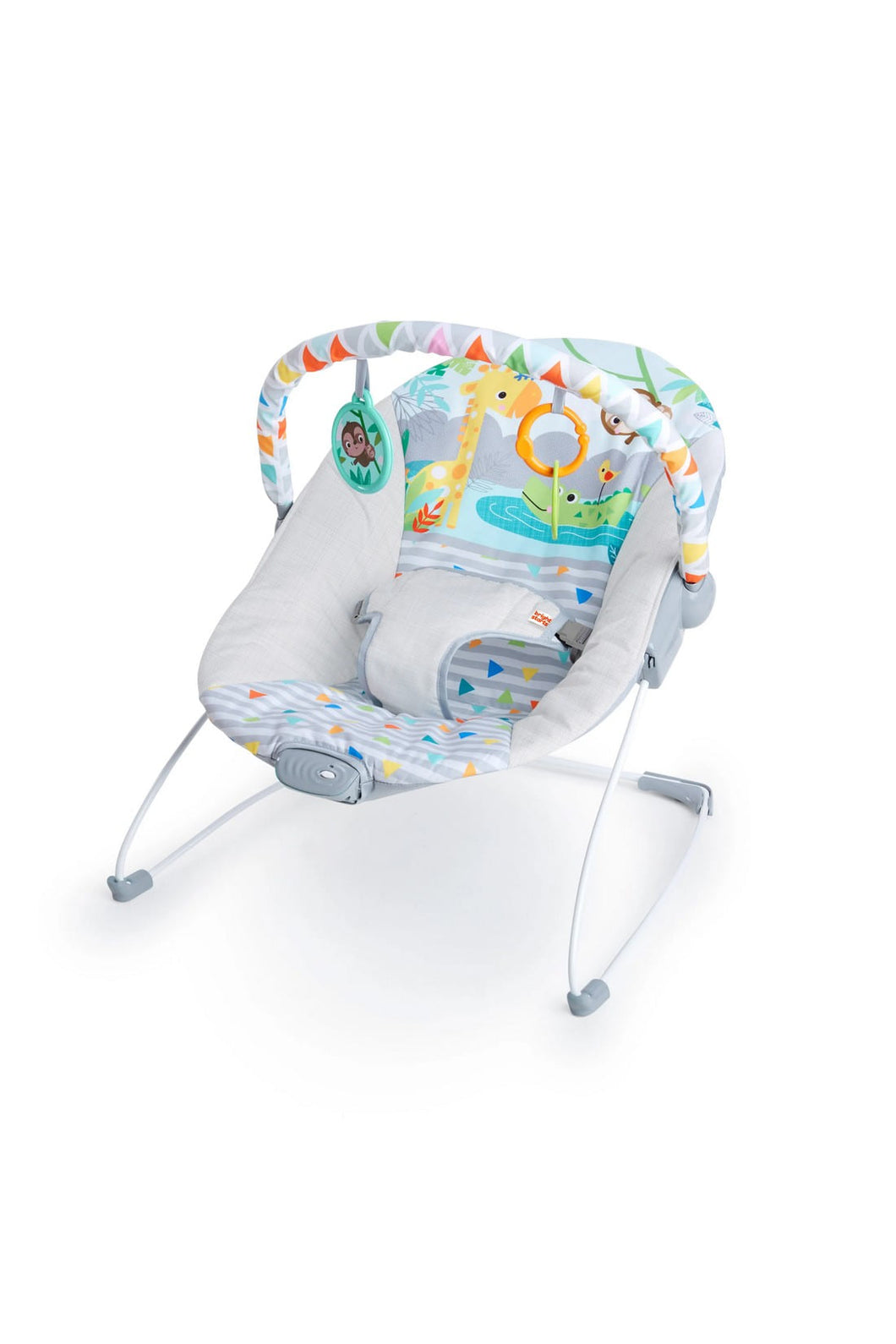 FREE GIFT - Bright Starts Safari Fun Vibrating Bouncer With Toy Bar