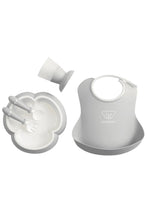
                        
                          Load image into Gallery viewer, BabyBjörn Baby Dining Set Powder Grey
                        
                      