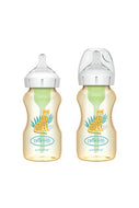 Dr Brown's Options+ Anti-Colic Bottle - Cheetah Deco (L2 Nipples) - PPSU 9oz 2's