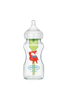 Dr Brown's Options+ Anti-Colic Bottle - Fox Deco - Glass 9oz 1