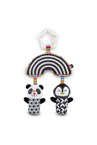 Early Learning Centre Black & White Baby Wind Chimes Travel Toy 1