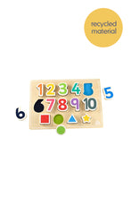 
                        
                          Load image into Gallery viewer, Early Learning Centre Wooden Shape And Number Puzzle
                        
                      
