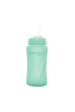 
                        
                          Load image into Gallery viewer, Every Day Baby Glass Straw Bottle Healthy + 240ml Mint Green 1
                        
                      