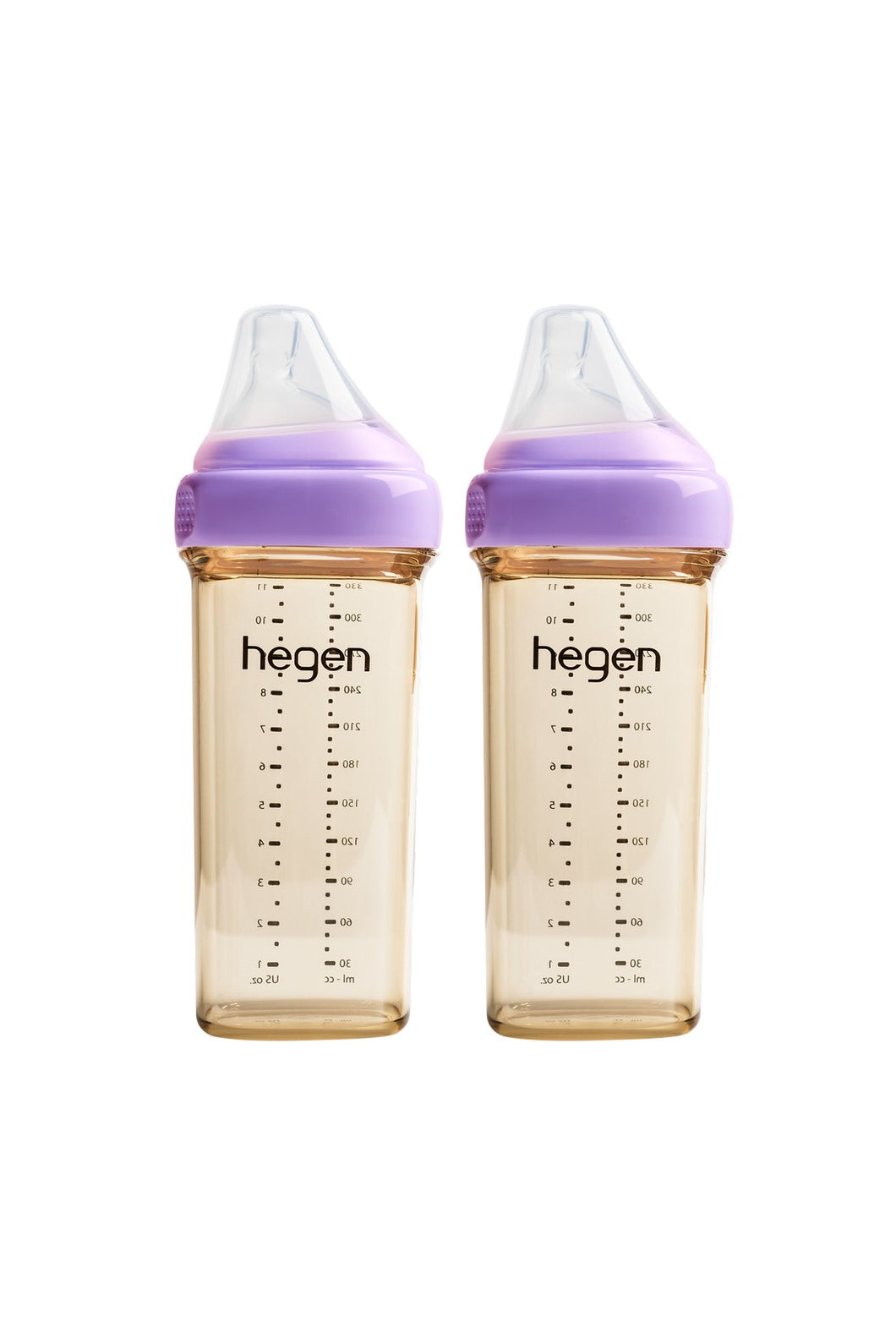 Hegen Pcto™ 330ml/11oz Feeding Bottle PPSU, 2 pack - Purple 1