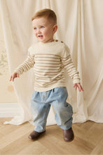 
                        
                          Load image into Gallery viewer, Jamie Kay Malcolm Knitted Jumper - Malcolm Stripe Cloud/Brioche
                        
                      
