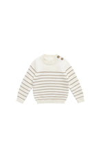 
                        
                          Load image into Gallery viewer, Jamie Kay Malcolm Knitted Jumper - Malcolm Stripe Cloud/Brioche
                        
                      