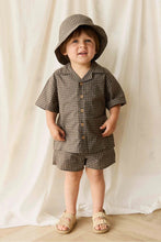 
                        
                          Load image into Gallery viewer, Jamie Kay Organic Cotton Bucket Hat - Coffee Grid
                        
                      
