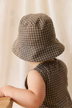 
                        
                          Load image into Gallery viewer, Jamie Kay Organic Cotton Bucket Hat - Coffee Grid
                        
                      