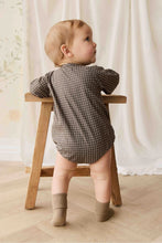 
                        
                          Load image into Gallery viewer, Jamie Kay Organic Cotton Ellis Playsuit - Coffee Grid
                        
                      
