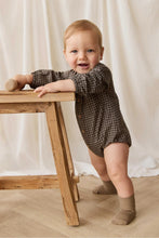 
                        
                          Load image into Gallery viewer, Jamie Kay Organic Cotton Ellis Playsuit - Coffee Grid
                        
                      