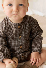
                        
                          Load image into Gallery viewer, Jamie Kay Organic Cotton Ellis Playsuit - Coffee Grid
                        
                      