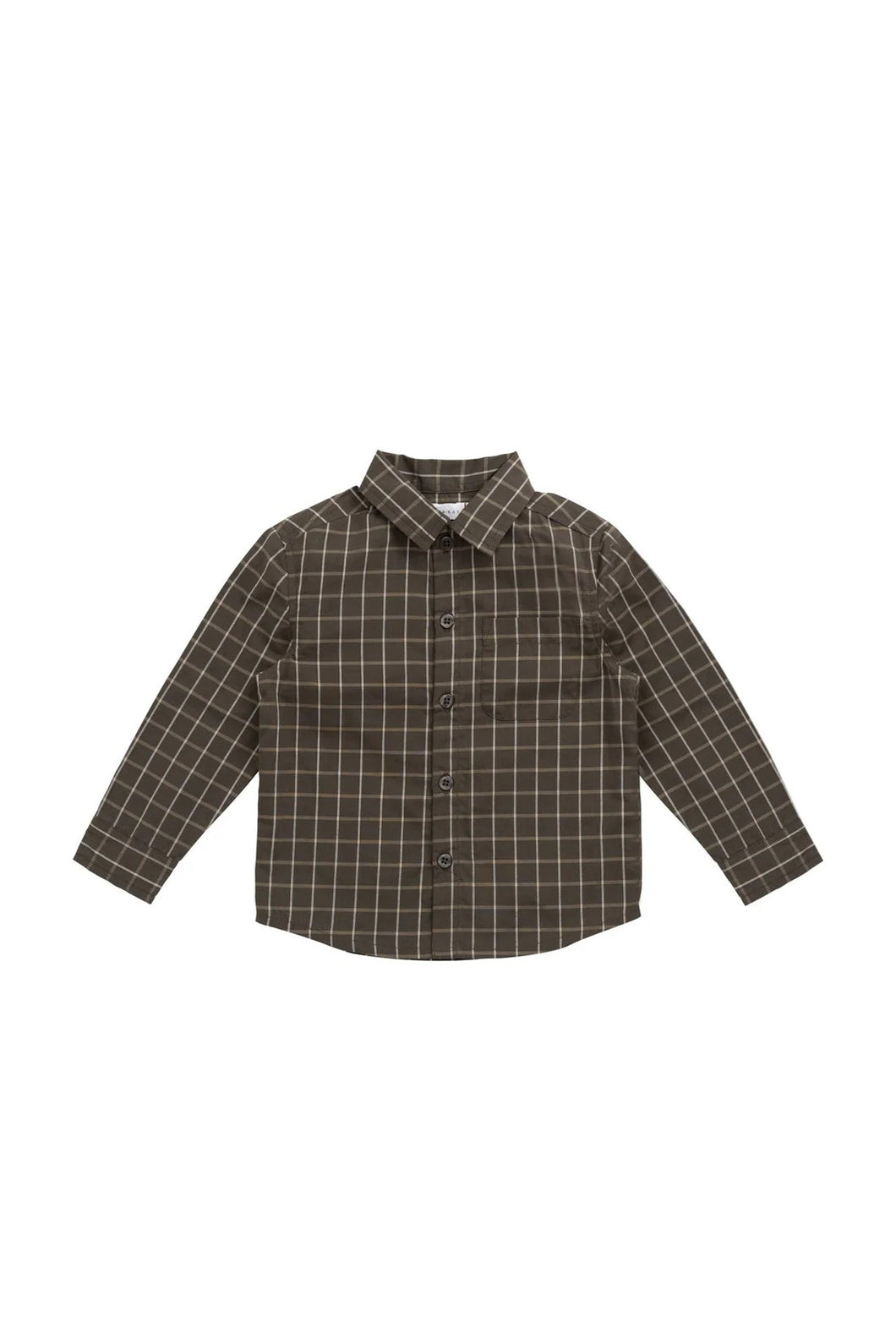 Jamie Kay Organic Cotton Isaiah Shirt - Variegated Grid Tarmac