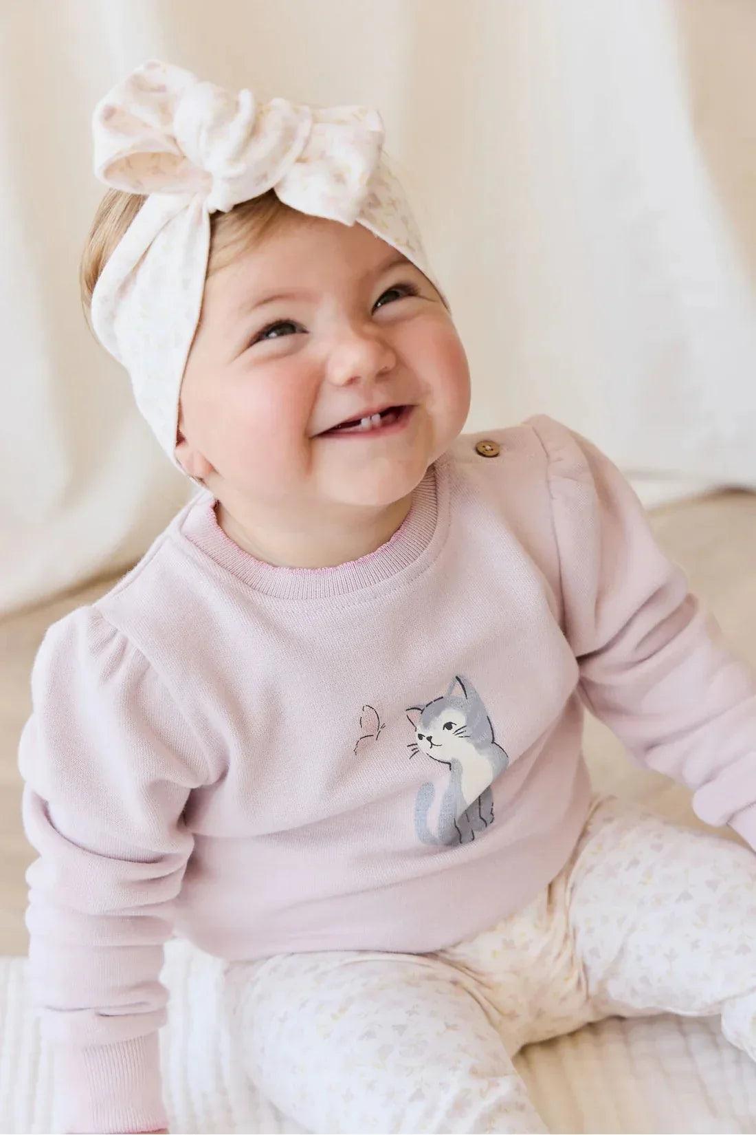 Organic Cotton Sweatshirt With Chest Pocket Misty Rose