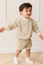 
                        
                          Load image into Gallery viewer, Jamie Kay Organic Cotton Peyton Sweatshirt - Slim Stripe Sandy Brown/Cloud
                        
                      