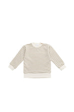 
                        
                          Load image into Gallery viewer, Jamie Kay Organic Cotton Peyton Sweatshirt - Slim Stripe Sandy Brown/Cloud
                        
                      