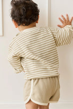 
                        
                          Load image into Gallery viewer, Jamie Kay Organic Cotton Peyton Sweatshirt - Slim Stripe Sandy Brown/Cloud
                        
                      